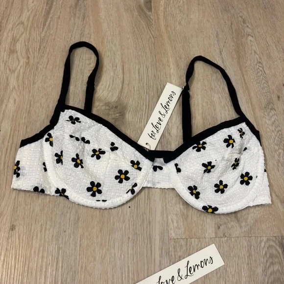 NWT For Love & Lemons Brenda Floral Daisy Bra Top and Skirt Size XS - Picture 5 of 8